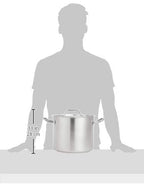 Amazon Basics 12 quarts Stainless Steel Aluminum-Clad Stock Pot with Cover