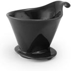 Zero Japan - Bee House Pour Over Coffee Dripper - Lead-Free & Cadmium-Free Ceramic Coffee Maker with Elegant Peek Hole, Drip Cone Brewer Coffee Gifts, Brewing Accessories - Black, Standard Size