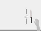 Victorinox Swiss Classic Knife Block - Kitchen Knife Set with Block for Home Essentials - Includes Chef's Knife, Bread Knife, Honing Steel & Pocket Knife - Black Handles, 7-Piece Set