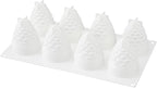 Pastry Tek 8 Cavities Pineapple Molds, 10 Oven-Ready Pineapple Jello Molds - Flexible, Freezable, White Silicone Tropical Fondant Molds, Easy Release, For Baking - Restaurantware