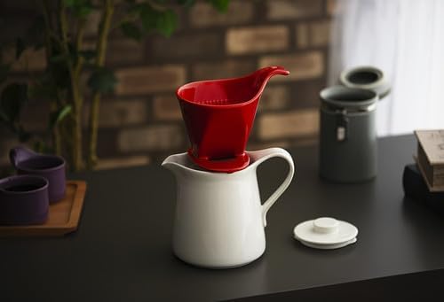 Zero Japan - Bee House Pour Over Coffee Dripper - Lead-Free & Cadmium-Free Ceramic Coffee Maker with Elegant Peek Hole, Drip Cone Brewer Coffee Gifts, Brewing Accessories - Steel Gray, Standard Size