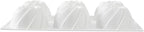 Pastry Tek 6 Cavities Mini Bundt Cake Pan, 1 Oven-Ready Mini Fluted Tube Cake Pan - Flexible, Freezable, White Silicone Baking Mold, Easy Release, For Baking Cupcakes or Donuts - Restaurantware