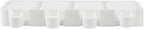 Pastry Tek 4 Cavities Popsicle Mold, 1 Rectangle Cakesicle Mold - Flexible, Freezable, White Silicone Cake Popsicle Mold, Easy Release, For Baking - Restaurantware