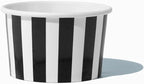 UNIQ 1000-Count 4 oz Striped Paper Ice Cream Cups Black Color | Perfect for Halloween, Disposable Dessert Bowls | Frozen Dessert Supplies