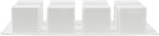 Pastry Tek 8 Cavities Square Cupcake Pans, 10 Oven-Ready Square Molds - Flexible, Freezable, White Silicone Petit Four Molds, Easy Release, For Baking - Restaurantware