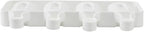 Pastry Tek 4 Cavities Popsicle Mold, 1 Cylinder Cakesicle Mold - Flexible, Freezable, White Silicone Cake Popsicle Mold, Easy Release, For Baking - Restaurantware