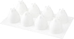 Restaurantware-Pastry Tek 8 Cavities Strawberry Silicone Molds, 10 Oven-Ready Strawberry Molds - Flexible, Freezable, White Silicone Fruit Silicone Molds, Easy Release, For Baking