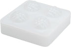 Pastry Tek 4 Cavities Fruit Silicone Molds, 10 Oven-Ready Berry Molds - Flexible, Freezable, White Silicone Lychee Berry Molds, Easy Release, For Baking