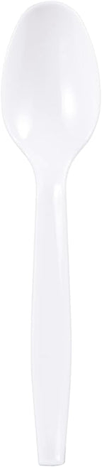 500 Count Heavy Duty White Plastic Tea Spoons Disposable Cutlery Party Utensils Heavyweight