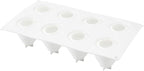 Restaurantware-Pastry Tek 8 Cavities Strawberry Silicone Molds, 10 Oven-Ready Strawberry Molds - Flexible, Freezable, White Silicone Fruit Silicone Molds, Easy Release, For Baking