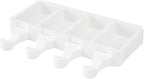Pastry Tek 4 Cavities Popsicle Molds, 10 Rectangle Cakesicle Molds - Flexible, Freezable, White Silicone Cake Popsicle Molds, Easy Release, For Baking - Restaurantware