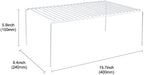 Kitchen Cabinet Shelf Organizer Set of 5, Large (15.7 x 9.4 inch) Metal Wire Pantry Storage Shelves, Dish Plate Racks for Cabinets, Freezer, Counter, Cupboard Organizers and Storage, White