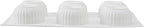 Pastry Tek 6 Cavities Donut Pan, 1 Ridge Design Donut Mold - Oven-Ready, Flexible, White Silicone Bagel Pan, Freezable, Easy Release - Restaurantware
