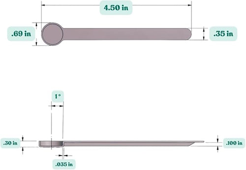 1/4 Teaspoon (1.25 mL) Long Handle Scoop for Measuring Coffee, Pet Food, Grains, Protein, Spices and Other Dry Goods (Pack of 10)
