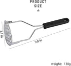 Potato masher with non-slip handle, stainless steel masher masher kitchen tool for potatoes, sweet potatoes, beans, vegetables, fruits, baby food, avocados and more