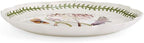 Portmeirion Botanic Garden Lotus Dinner Plate, Mexican Lily - Decorative Porcelain Dish with Butterfly Motif, 11.25" Scalloped Rim Shape for Dining or Display - Microwave, Oven & Dishwasher Safe