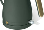 Beautiful 1L Electric Gooseneck Kettle, Precision Pour Spout, 1200W Fast Boil, Auto Shut-Off, Cordless, Stainless Steel, Tea & Coffee Maker with Ergonomic Handle, Thyme Green