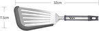 Fish Spatula for Nonstick Cookware, Stainless Steel Slotted Spatula with Silicone Edge, Flexible Metal Turner for Cooking, Flipping, Frying, 12.6" Egg Flipper Utensils, Heat Resistant Handle