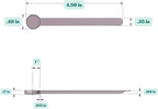 1/8 Teaspoon (0.625 mL | A Pinch) Long Handle Scoop for Measuring Coffee, Pet Food, Grains, Protein, Spices and Other Dry Goods (Pack of 5)