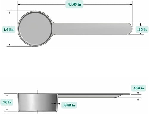 4 Teaspoon (20 mL) Long Handle Scoop for Measuring Coffee, Pet Food, Grains, Protein, Spices and Other Dry Goods (Pack of 25)