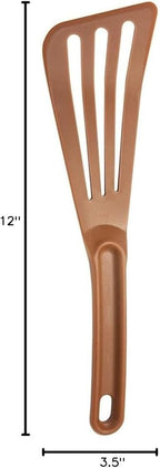 Mercer Culinary Hell's Tools Hi-Heat Slotted Spatula, 12 Inch x 3.5 Inch, Brown (Pack of 2)