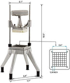 Commercial Vegetable Dicer, Stainless Steel Blade Quick Chopper Machine Easy for Onion Tomato Pepper Potato(1/4")