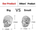 CHIYAN Skull Ice Mold Silicone - Set of 6 Large 3D Ice Cube Molds, 2.3x2.3 Inch Flexible Silicone Freezer Tray, Whiskey Cubes Mold Skull for Party Cocktails Champagne and Drinks