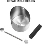 Espresso Knock Box, Large Capacity & Non-Slip Base Coffee Knock Box, Barista Tools, Espresso Machine Accessories (Silver)