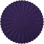 Heat-Resistant Silicone Trivet Mats, Non-Slip Hot Plate Holder for Kitchen Countertops & Dining Table, Reusable Pot Holder Pad with Secure Grip, Dishwasher Safe (Purple, Diameter: 30cm/11.81")