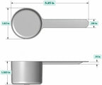48 mL (48 CC | 1.62 Oz.) Long Handle Scoop for Measuring Coffee, Pet Food, Grains, Protein, Spices and Other Dry Goods (Pack of 1)