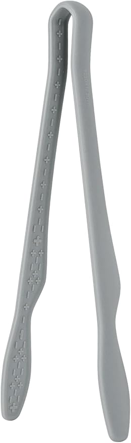 carrotez Silicone Tongs for Cooking, Anti-Slip,Non-Scratch Kitchen Tongs 9.5 inch Silicone Tongs 1Pack - Gray