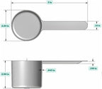 1/2 Cup (4 Oz. | 118.4 mL) Long Handle Scoop for Measuring Coffee, Pet Food, Grains, Protein, Spices and Other Dry Goods (Pack of 1)