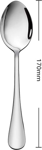 Stainless Steel Teaspoon Set, 8 Pieces, 6.7 Inches, Mirror Finish, Dishwasher Safe