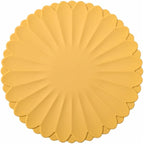 Heat-Resistant Silicone Trivet Mats, Non-Slip Hot Plate Holder for Kitchen Countertops & Dining Table, Reusable Pot Holder Pad with Secure Grip, Dishwasher Safe (Yellow, Diameter: 30cm/11.81")