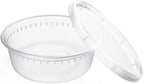 EDI [8 OZ, 50 Sets] Plastic Deli Food Storage Containers with Airtight Lids | Microwave-, Freezer-, Dishwasher-Safe | BPA Free | Heavy-Duty | Meal Prep | Leakproof | Recyclable