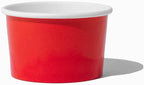 UNIQ 1000-Count 4 oz Paper Ice Cream Cups Red Color | Disposable Dessert Bowls for Ice Cream, Yogurt, Gelato | Frozen Dessert Supplies
