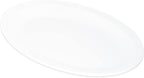 Carlisle FoodService Products Kingline Plastic Oval Platter Oval Tray for Home and Restaurant, Melamine, 12 x 9 Inches, White, (Pack of 12)
