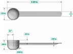 2 Teaspoon (2/3 Tablespoon | 10 mL) Long Handle Rounded Scoop for Measuring Coffee, Pet Food, Grains, Protein, Spices and Other Dry Goods (Pack of 100)