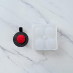 Pastry Tek 4 Cavities Fruit Silicone Mold, 1 Oven-Ready Berry Mold - Flexible, Freezable, White Silicone Lychee Berry Mold, Easy Release, For Baking - Restaurantware