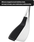 JULIPRO 2 Pack Silicone spatula set,Turner,kitchen utensils, cooking utensils,Ideal Cookware for Fish, Eggs, Pancakes,silicone spatula set