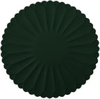 Heat-Resistant Silicone Trivet Mats, Non-Slip Hot Plate Holder for Kitchen Countertops & Dining Table, Reusable Pot Holder Pad with Secure Grip, Dishwasher Safe (Green, Diameter: 30cm/11.81")