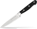 DURA LIVING 3.5 Inch Paring Knife – Essential High Carbon Stainless Steel, Razor-Sharp, Multipurpose Small Kitchen Knife, Ergonomic Handle, Perfect for Precision Tasks, Sleek Black Design