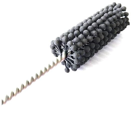TwistFlex Cylinder Hone | 3/4" 240SC Flexible Cylinder Honing & Deburring Tool | 0.75" Bore Brush for Hole Diameters 0.65"- 0.77" | Silicon Carbide 240 Grit | 1/4" Shank | 8" Overall Length