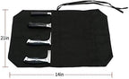 HERSENT Chef's Knife Roll Bag,Portable Travel Chef Knife Case Carrier Storage Bag with 4 Slots Best Gift for Pro Chef or Culinary Enthusiasts Men Women