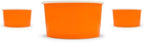 UNIQ 1000-Count 4 oz Paper Ice Cream Cups Orange Color | Perfect for Halloween, Holidays & Parties | Small Disposable Food & Dessert Bowls | Frozen Dessert Supplies
