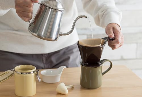 Zero Japan - Bee House Pour Over Coffee Dripper - Lead-Free & Cadmium-Free Ceramic Coffee Maker with Elegant Peek Hole, Drip Cone Brewer Coffee Gifts, Brewing Accessories - Coffee Brown, Standard Size