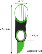 Generic Stainless Steel Avocado Slicer, Corer, and Paring Knife Combo: 3-in-1 Tool - Dishwasher Safe & Heavy Duty, Small, Green