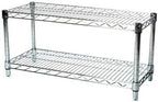 Shelving Inc. 14" d x 36" w Chrome Wire Shelving with 2 Tier Shelves, Weight Capacity 800lbs Per Shelf