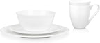 Stone lain Bone China Pinpoint Embossed 32 Piece Dinnerware Set, White