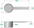 2 Tablespoon (1/8 Cup | 1 Oz. | 6 Teaspoon | 29.6 mL) Long Handle Scoop for Measuring Coffee, Pet Food, Grains, Protein, Spices and Other Dry Goods (Pack of 100)